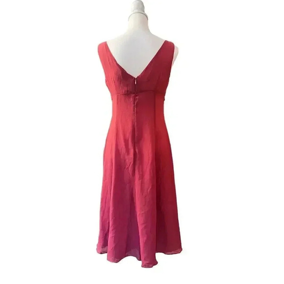 l.K. Bennett 100% silk pink sleeveless dress size 10 - Picture 5 of 6